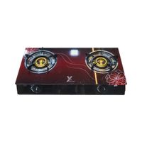 You Star Glass Table Top Double Burner Gas Stove
