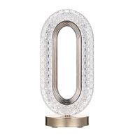 Oval Shaped Crystal Night Lamp Rechargeable For Bedroom, Adults and Children