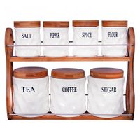 SET OF 7 CANISTERS W/BASE (YZ) 4-25 Jcc6659-h28