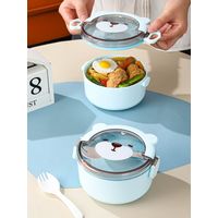 S/S PLASTIC LUNCH BOX 15cm 304 (yz) 300-5