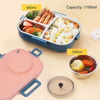 LUNCH BOX DOUBLE LAER S/S 1300ml (yz) 16740-30