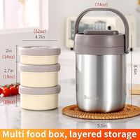 S/S LUNCH BOX ZHONGXIANG 1600ML  300-1