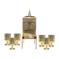 7pcs GLASS JUICE CONTAINER WITH STAND 5003-2