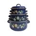 3PCS ENAMEL SET LONGFEI BLUE 7-3