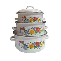 3PCS ENAMEL CASSEROLE LONGFEI 7-4